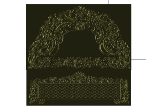 Thiết kế Mẫu giường Hoa lá tây CNC đẹp