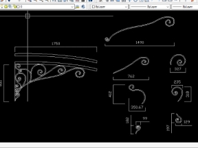 Thiết kế mẫu Mái kính CNC dxf