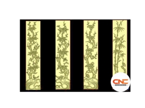 Thiết kế mẫu Tứ quý cnc thiết kế jdp mới