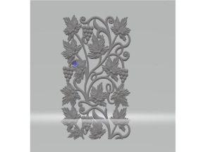 Thiết kế mẫu vách họa tiết cây nho cực đẹp trên stl