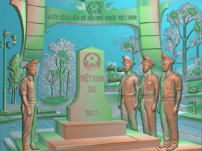 Thiết kế tranh cột mốc đẹp model jdp