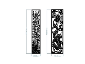 Thiết kế vách rồng vách trúc cnc model jdp