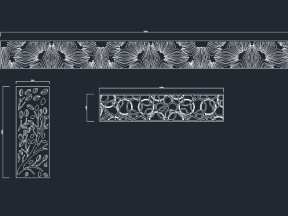 Tổng hợp 3 mẫu lan can cắt cnc file dwg