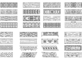 Tổng hợp hơn 300 mẫu hoa văn lan can đầy đủ nhất hiện nay file dxf