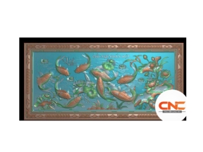 Tranh cá mới đẹp nét cnc thiết kế jdp