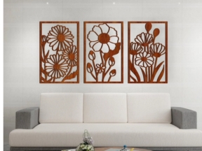Tranh decor hoa đẹp cnc