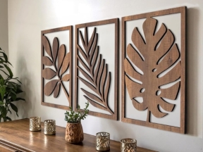 Tranh decor phòng khách file dxf, corel đẹp