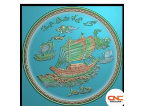 Tranh đĩa thuận buồm xuôi gió cnc file jdp