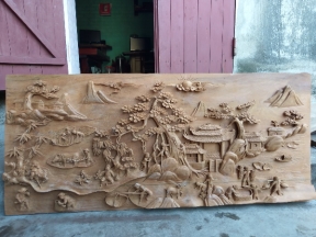 Tranh đồng quê 3D,Mẫu Tranh gỗ đồng quê đẹp,CNC Tranh đồng quê 3D,File Jdpaint Tranh đồng quê 3D