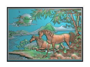 Tranh ngựa thiết kế cnc đẹp nhất