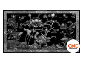 Tranh sen thiết kế file jdp đẹp mắt