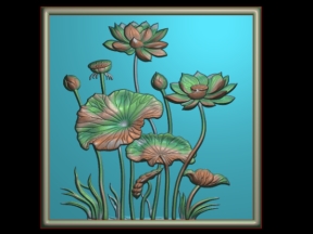 Tranh Sen Vuông CNC file Jdp