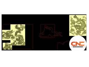 Tranh Tứ Linh ghép cnc thiết kế jdp