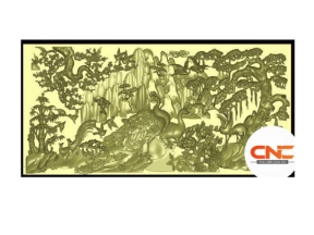 Tranh tùng hạc diên niên cnc file jdp