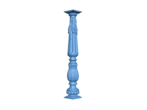 Trụ cầu thang hoa văn cổ điển file STL 3D