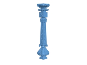 Trụ cầu thang tân cổ điển hoa văn đối xứng file STL 3D