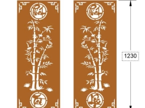 Trúc phát tài phát lộc dxf cnc