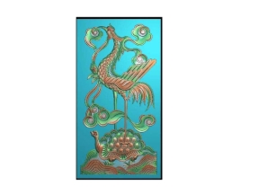 Tứ linh hạc trên lưng rùa jdp