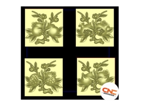 Tứ quý lê na đào lựu cnc file jdp