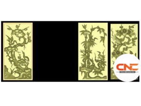 Tứ quý nhỏ cánh tủ cnc thiết kế jdp