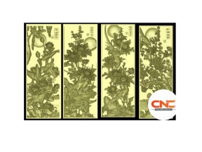 Tứ quý tranh kênh bong đẹp cnc file jdp