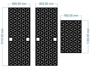 Vách bông tuyết 3 diện tích thiết kế cnc