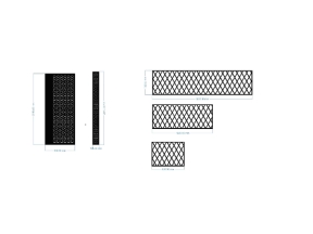 Vách bông tuyết và hàng rào mẫu họa tiết hình thoi cnc dxf