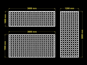 Vách ngăn CNC họa tiết tròn đơn giản