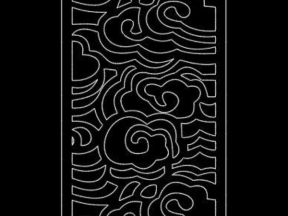 Vách ngăn phòng thờ bản 2D