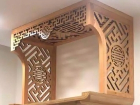 Vách thờ treo file dxf, cdr, sketchup xuất chuẩn abf neting