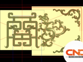 Ván cửa triện cnc thiết kế jdp đẹp