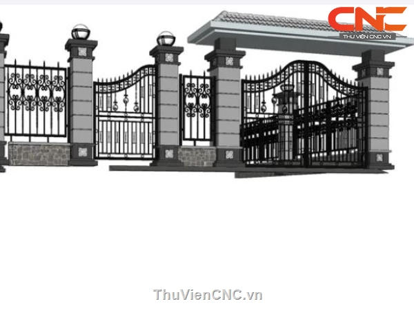 Download file Cổng và hàng rào CNC model sketchup
