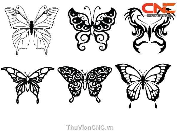 Tổng hợp mẫu CNC hình con bướm đẹp