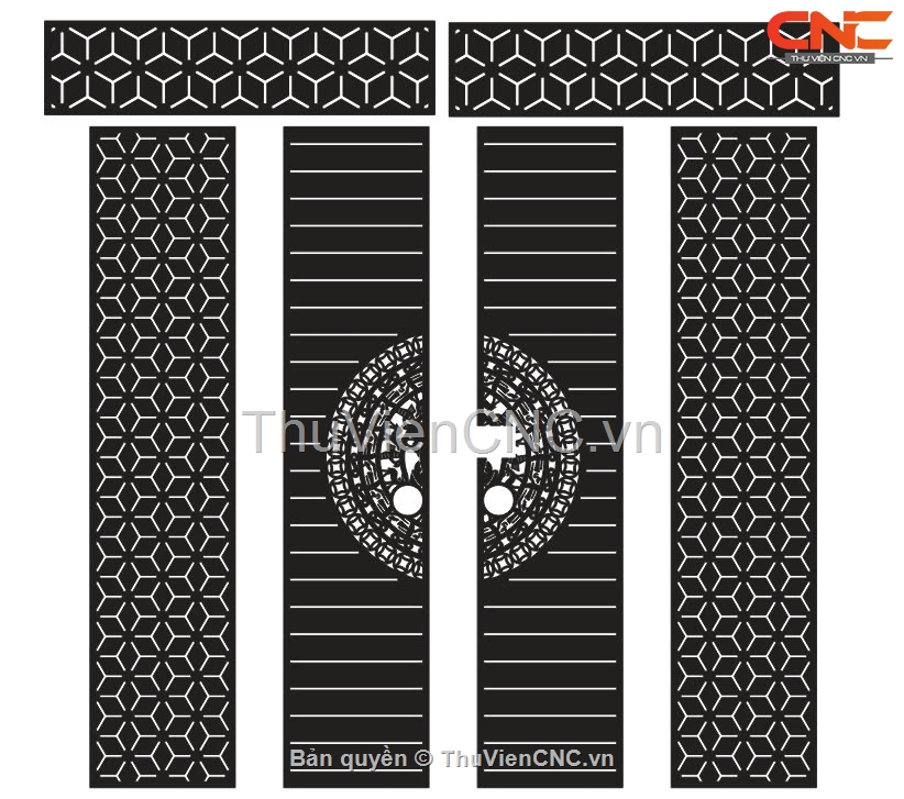 Cổng 4 Cánh Bông Tuyết CNC – Phong Cách Đơn Giản