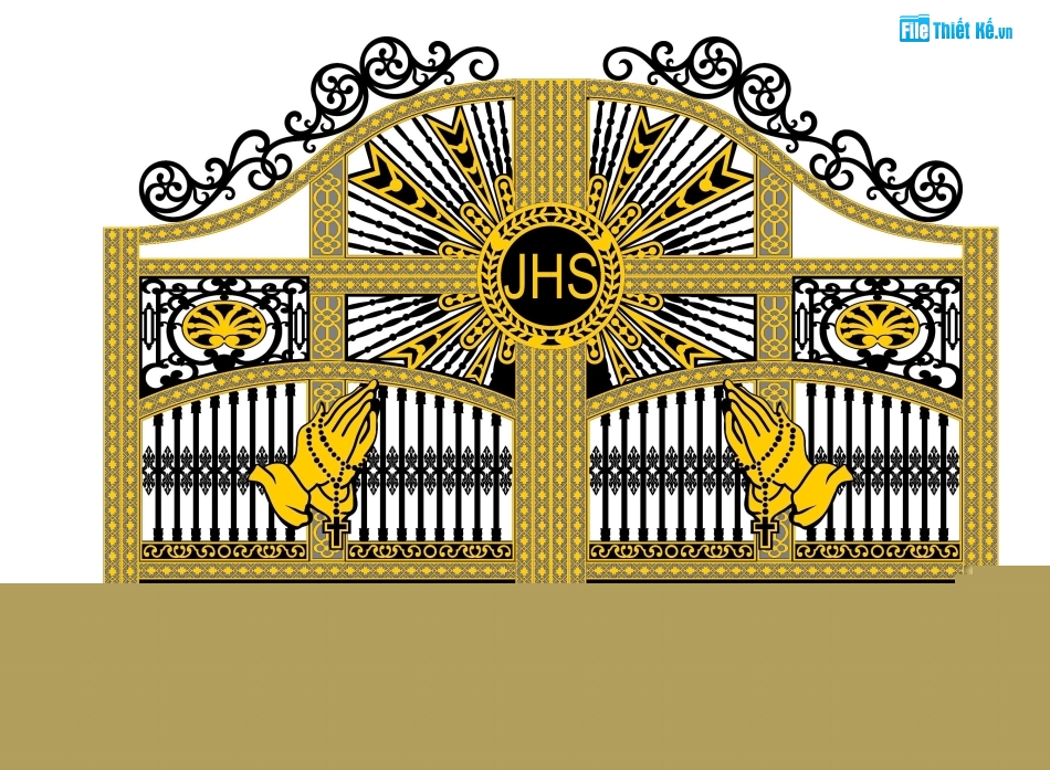 BST tổng hợp 10 mẫu cổng 2 cánh công giáo