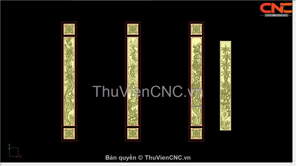 Thư viện CNC chọn lọc 6 Jdpaint File CNC tứ quý