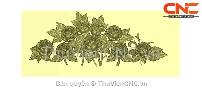 Download tổng hợp bộ 5 mẫu Hoa hồng CNC file jdpaint