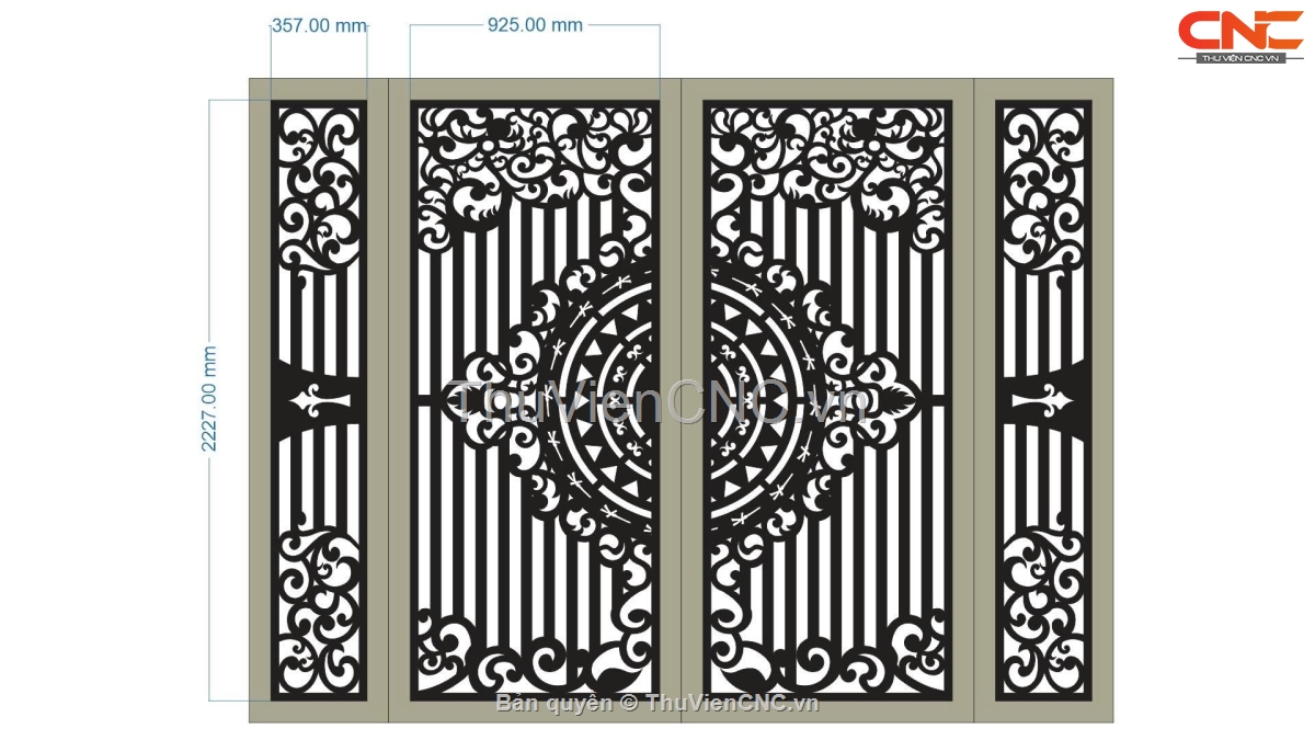 20 mẫu cổng 4 Cánh CNC thịnh hành – Tinh Tế & Sang Trọng