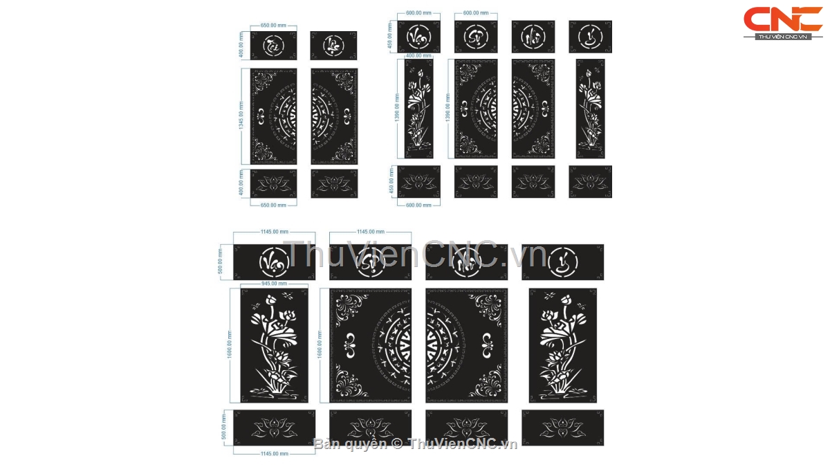 20 mẫu cổng 4 cánh vạn sự như ý