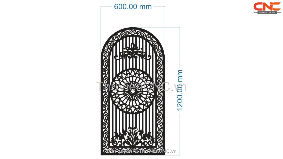 BST 15 mẫu cổng 1 cánh vòm cong đẹp mắt 2026
