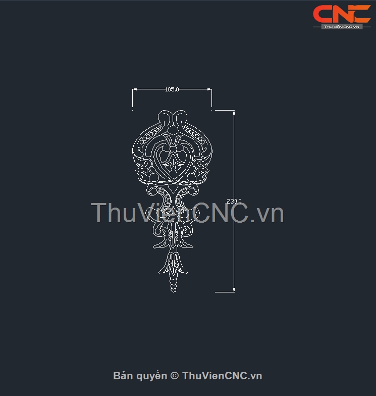 Trọn bộ 5 Mẫu hoa văn họa tiết CNC dùng trong trang trí