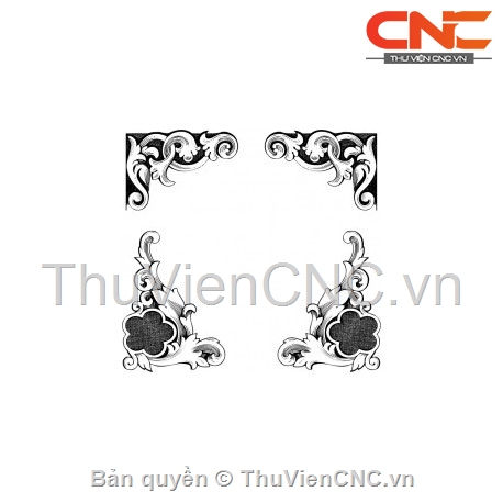 Tải miễn phí 12 bộ mẫu hoa góc cắt cnc cực hot