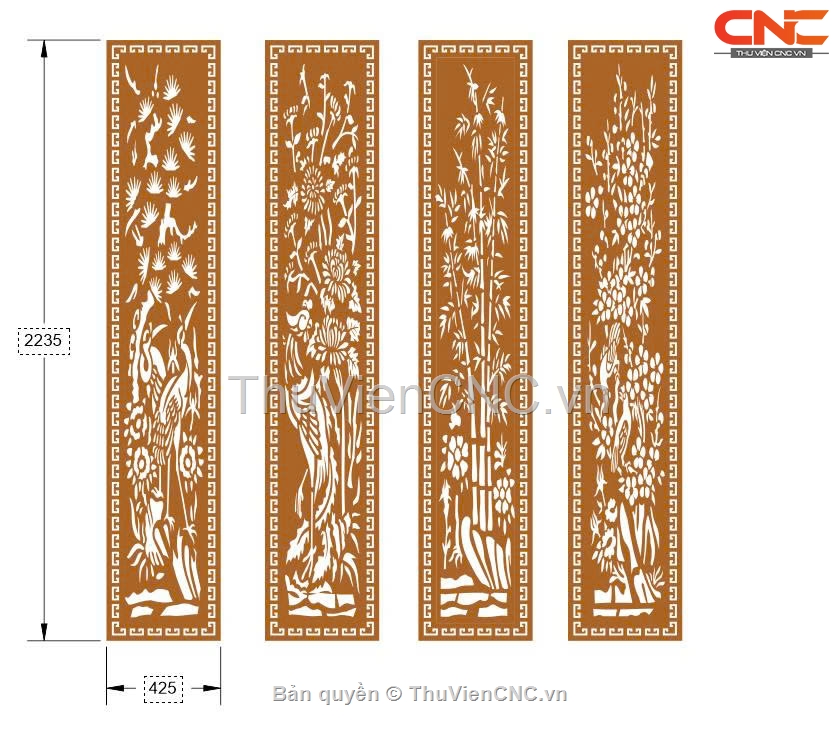 25 mẫu cổng Tứ Quý 4 cánh đẹp – sang trọng