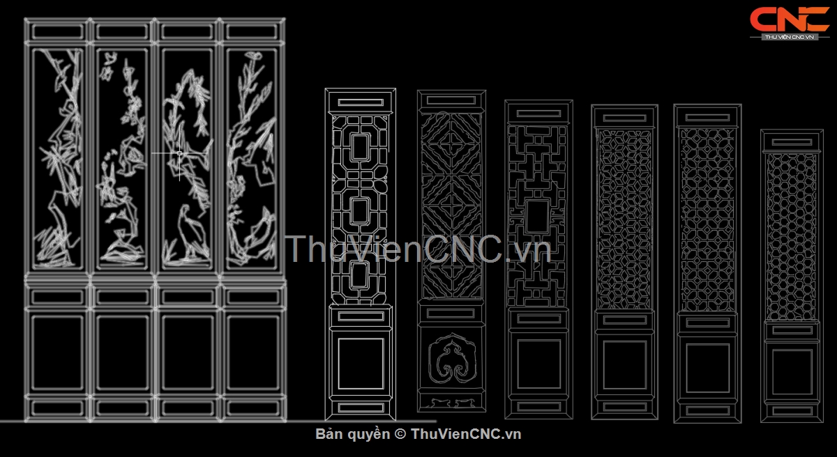 Tổng hợp các họa tiết của cửa file autocad