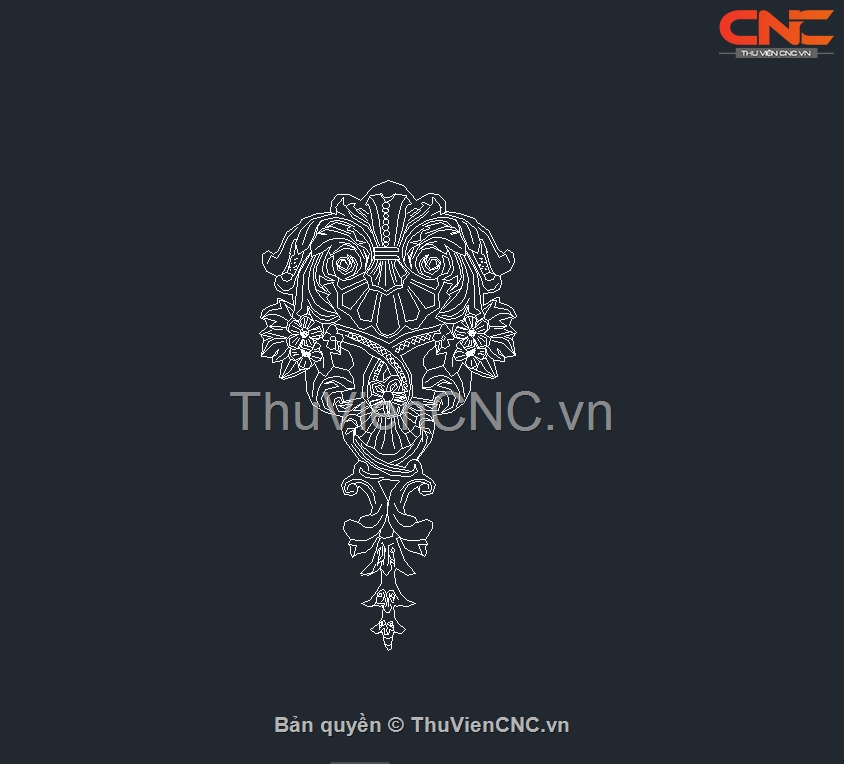 Trọn bộ 6 mẫu Hoa lá tây thiết kế autocad