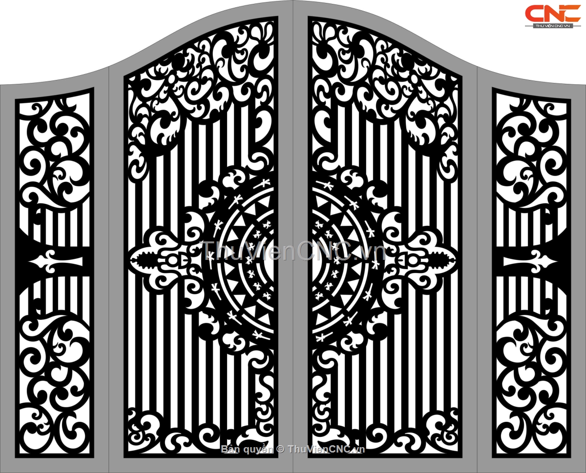 20 mẫu cổng CNC 4 Cánh Đẹp – Bền – Dễ Gia Công