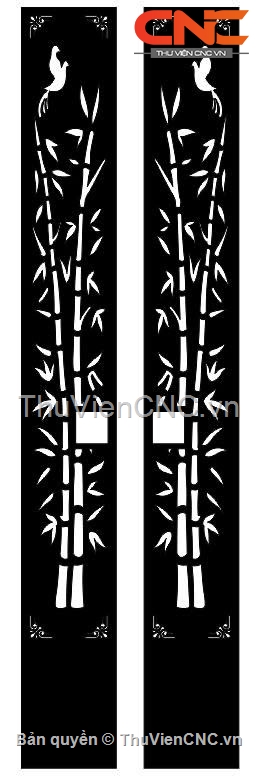 Bộ 10 mẫu Cổng 2 cánh Trúc