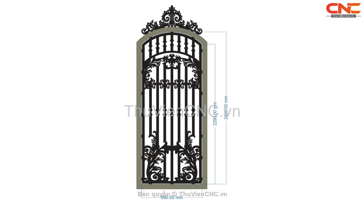 BST 15 mẫu cổng 1 cánh vòm cong đẹp mắt 2026