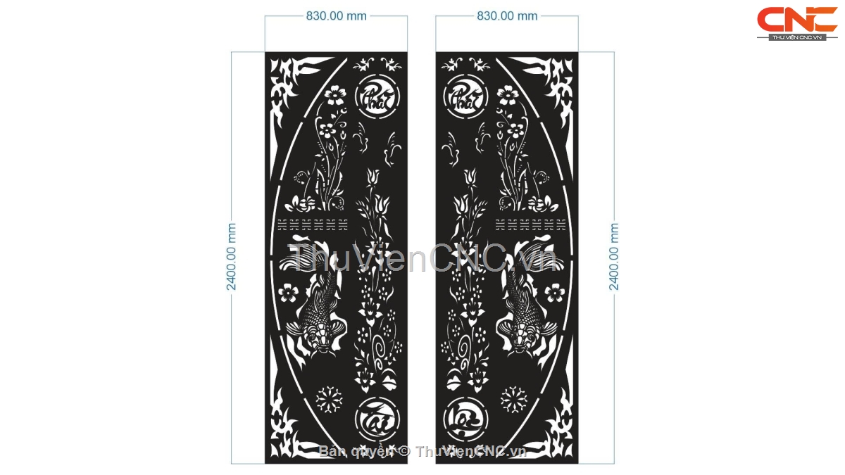 Tổng hợp 10 mẫu cổng 2 cánh cá chép