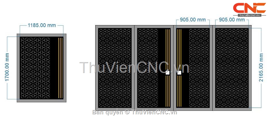 Cổng 4 Cánh Bông Tuyết CNC – Phong Cách Đơn Giản